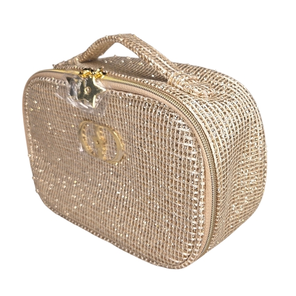 Dior 2025 Beauty Holiday Gold Cosmetic Bag - New - Picture 2 of 3